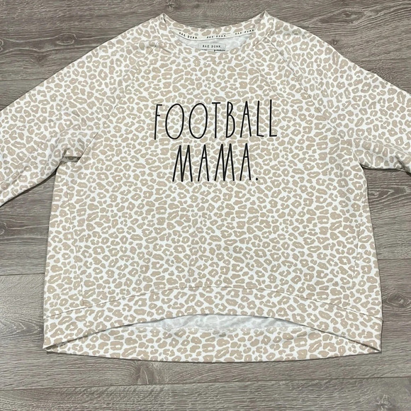 Rae Dunn “Football Mama” Leopard Print Long Sleeve 1X - Picture 11 of 15